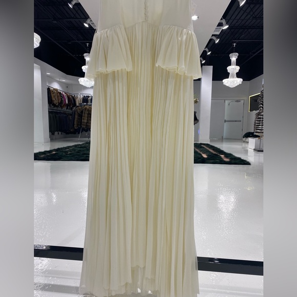 KHAITE Maryam Open-back Ruffled Pleated Silk Crepe de Chine Maxi Dress - Picture 5 of 12